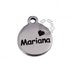 Pendente Zamak 13mm c/ Gravação Nome | Início