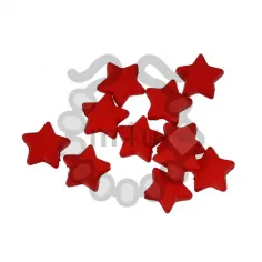 Contas Acrílico Estrela Vermelha 10x9mm | Componentes Base