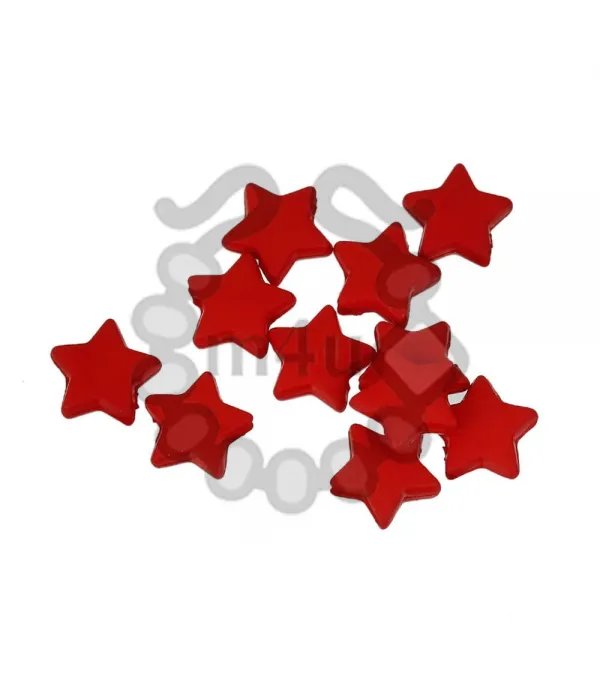 Contas Acrílico Estrela Vermelha 10x9mm | Componentes Base