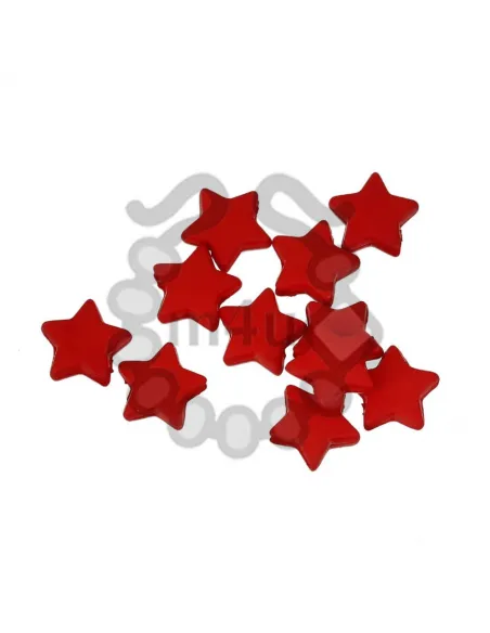 Contas Acrílico Estrela Vermelha 10x9mm | Componentes Base