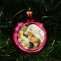 Bola Decorativa Natal com Impressão - 6 cm Rosa | Natal