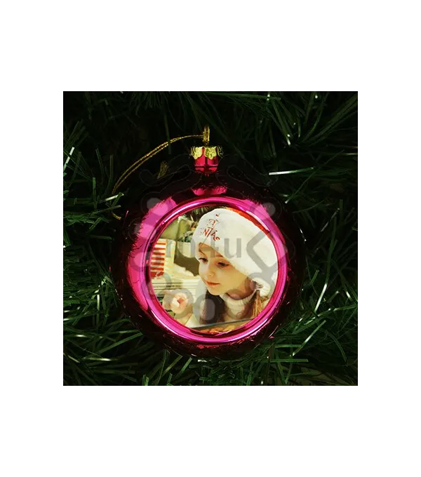 Bola Decorativa Natal com Impressão - 6 cm Rosa | Natal