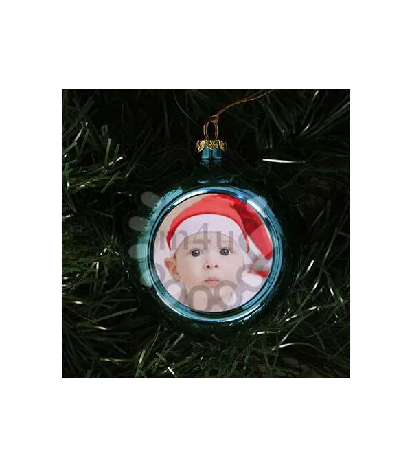 Bola Decorativa Natal com Impressão - 6 cm Azul | Natal