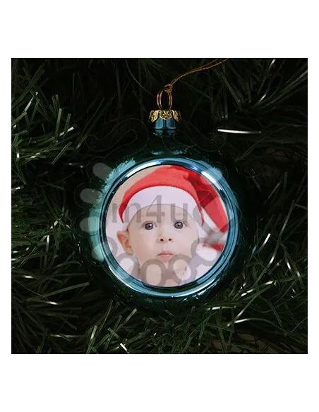 Bola Decorativa Natal com Impressão - 6 cm Azul | Natal