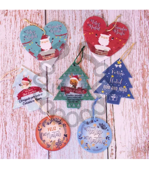 Ornamento Natal Low Cost com impressão Personalizável | Natal
