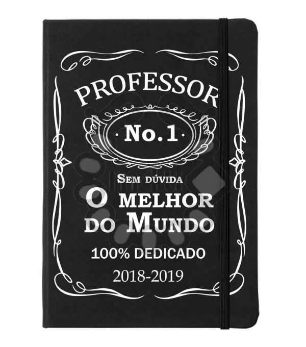Bloco A5 com folhas lisas e impressão 'Professor nº1' | Blocos de Notas / Agendas