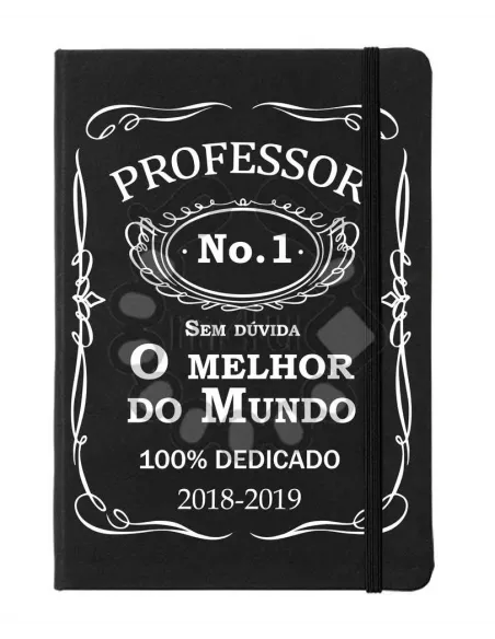 Bloco A5 com folhas lisas e impressão 'Professor nº1' | Blocos de Notas / Agendas