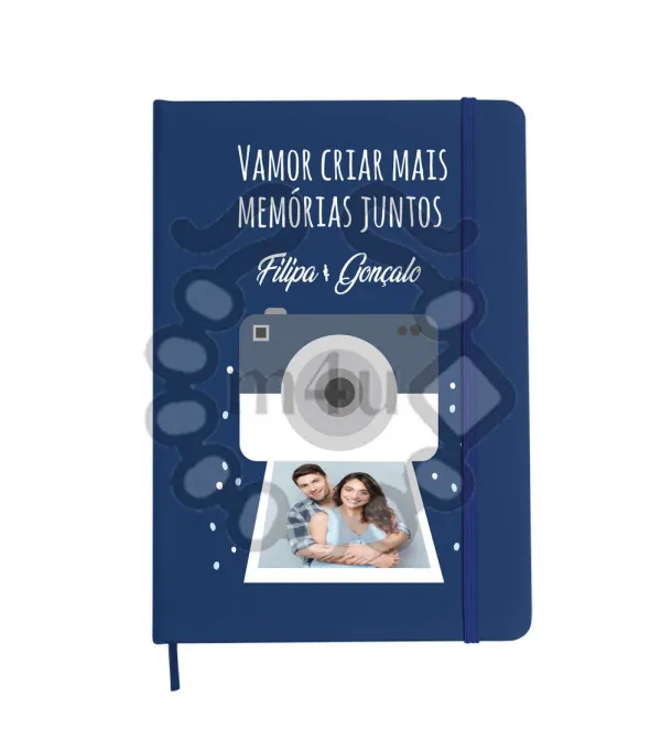Bloco A5 com folhas lisas e impressão com foto personalizada | Blocos de Notas / Agendas