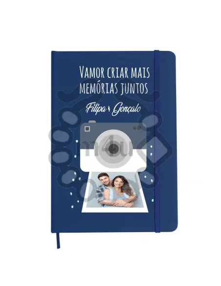 Bloco A5 com folhas lisas e impressão com foto personalizada | Blocos de Notas / Agendas