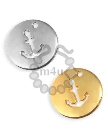 Pendente Zamak Âncora Recortada 22mm | Início