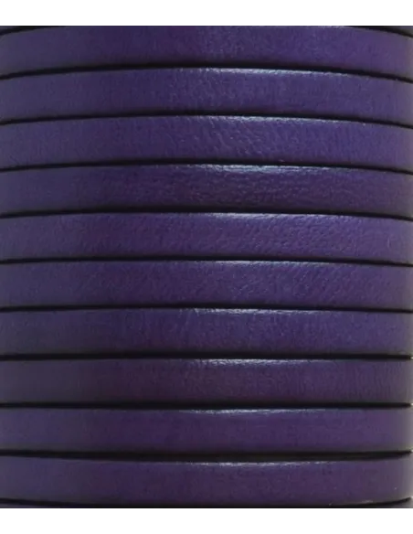 Cabedal plano de 5mm - ROXO (lateral em preto) | Fios, Cordões e Cabedais