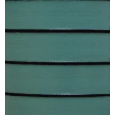 Cabedal plano de 10mm - VERDE ÁGUA (lateral em preto) | Fios, Cordões e Cabedais