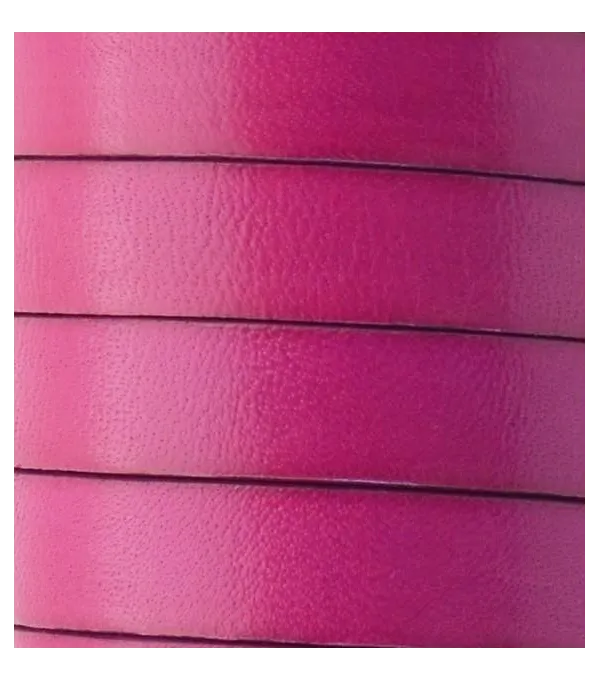Cabedal plano de 10mm - FUCHSIA | Fios, Cordões e Cabedais