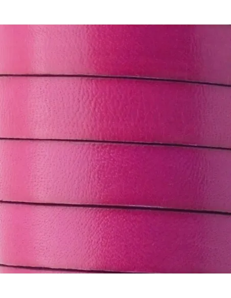 Cabedal plano de 10mm - FUCHSIA | Fios, Cordões e Cabedais