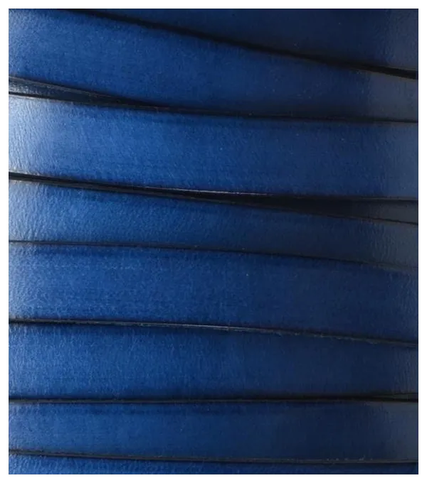 Cabedal plano de 10mm - AZUL | Fios, Cordões e Cabedais