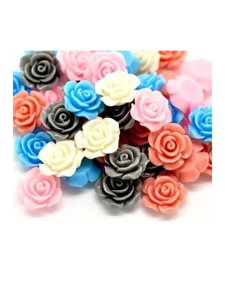 Flor de Resina - Cabochon 20 mm - MIX | Componentes Base