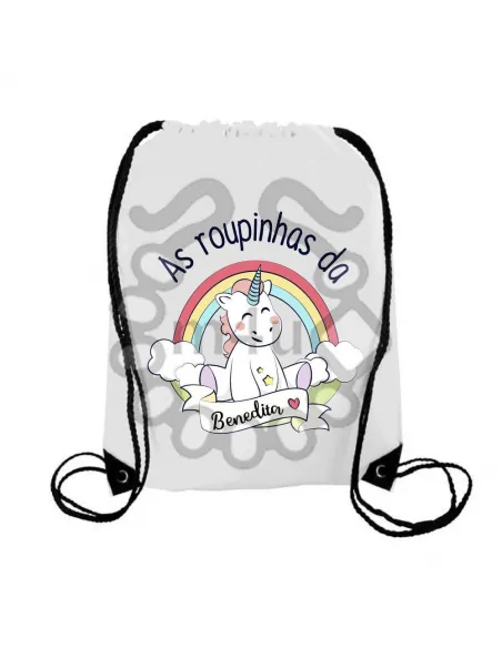 Mochila Saco para Roupa Unicórnio | Utilitários / Decoração