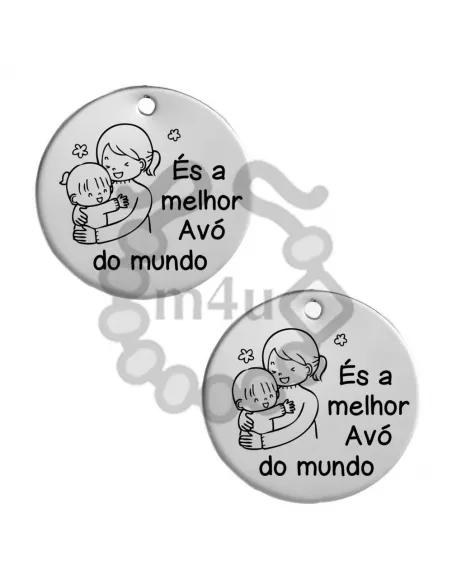 Pendente Inox c/ gravação 'És a melhor avó do mundo' | Início