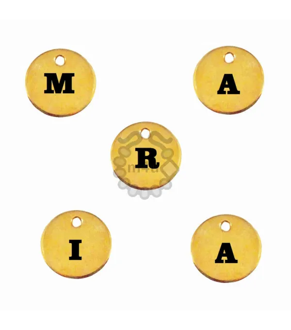 Medalha em Zamak com Gravação de Letra - 12mm | Início