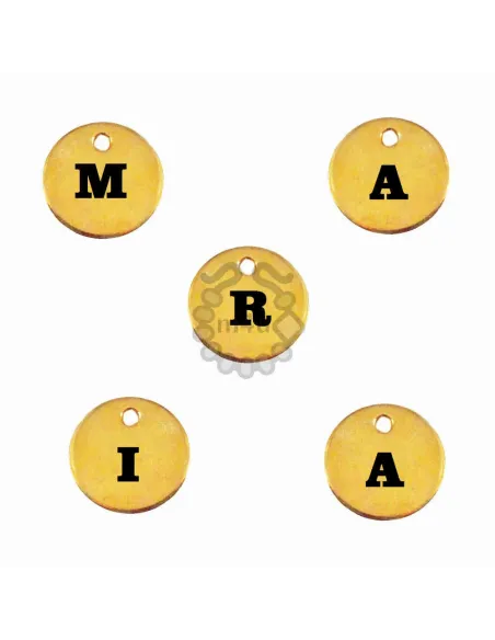 Medalha em Zamak com Gravação de Letra - 12mm | Início