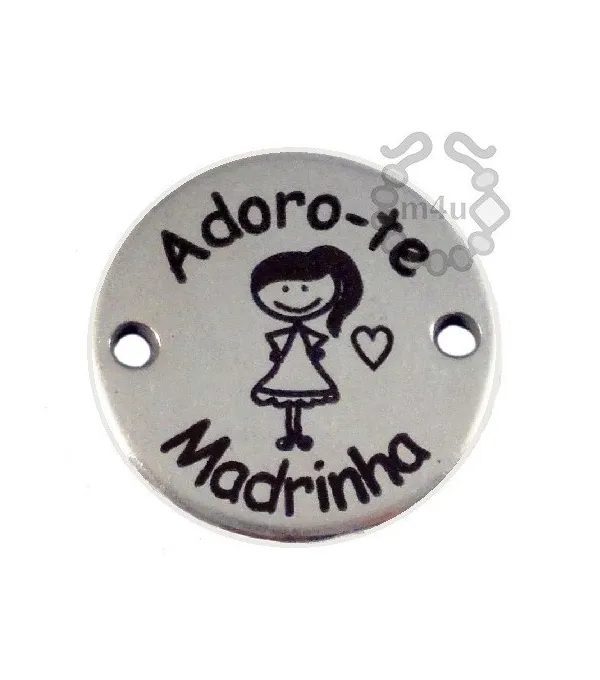 Medalha 25mm Zamak c/ Gravação 'Adoro-te Madrinha' | Início