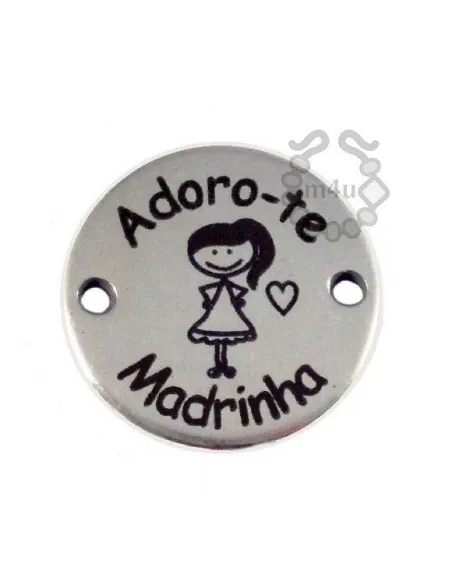 Medalha 25mm Zamak c/ Gravação 'Adoro-te Madrinha' | Início